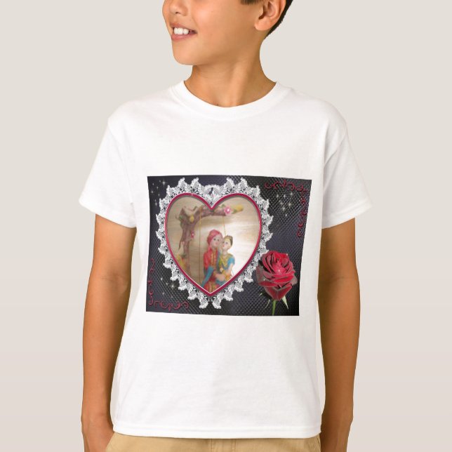 Camiseta Casal de Casamento Asiático na Impressão/ Swing He (Frente)