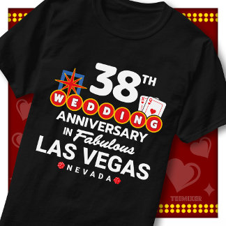 Camiseta Casal de casamento de 38º aniversário fabuloso em