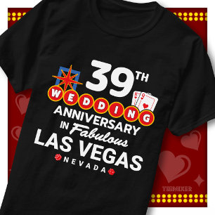 Camiseta Casal de casamento de 39º aniversário fabuloso em