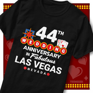 Camiseta Casal de casamento de 44º aniversário fabuloso em