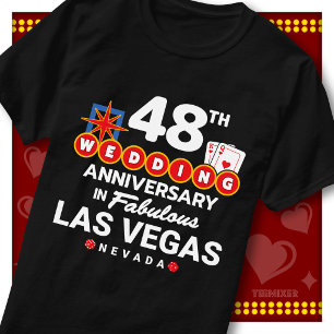 Camiseta Casal de casamento de 48º aniversário fabuloso em 