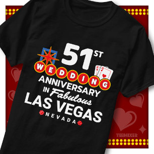 Camiseta Casal de casamento de 51º aniversário fabuloso em