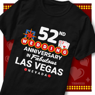 Camiseta Casal de casamento de 52º aniversário fabuloso em