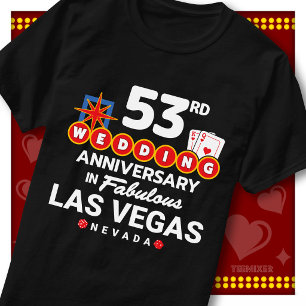 Camiseta Casal de casamento de 53º aniversário fabuloso em
