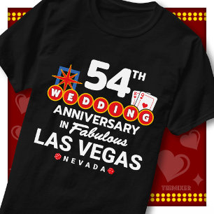 Camiseta Casal de casamento de 54º aniversário fabuloso em