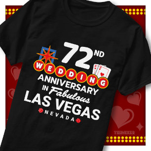 Camiseta Casal de casamento de 72º aniversário fabuloso de
