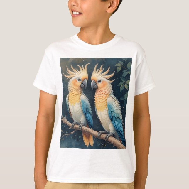 Camiseta Casal de Cenoura Cockatoo (Frente)