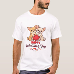 Camiseta Casal de Chihuahua Feliz Dia dos Namorados Amor