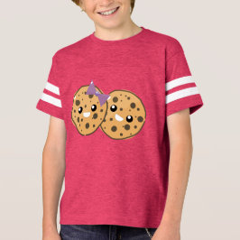 Camiseta Casal de Cookie Chip de Chocolate Cute Kawaii