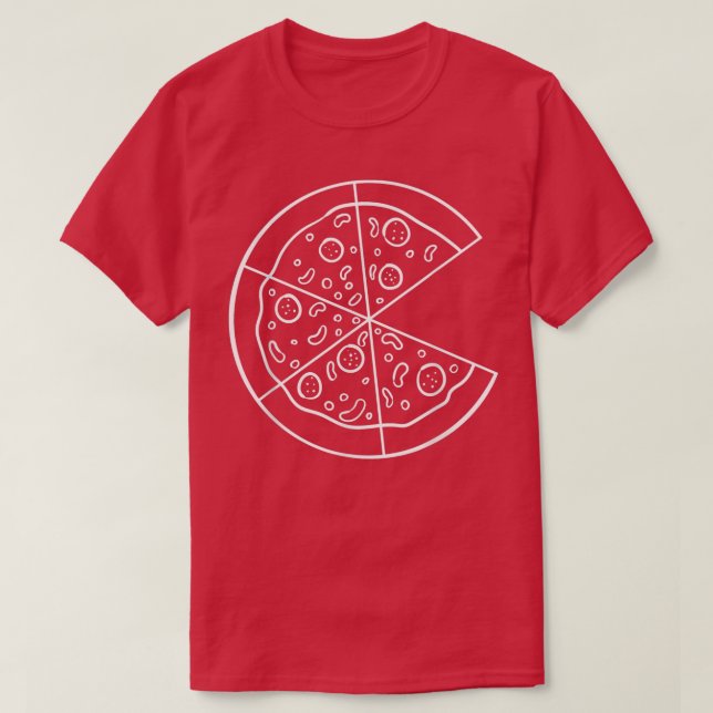 Camiseta Casal De Correspondência Da Pizza Slice Para Pizza (Frente do Design)