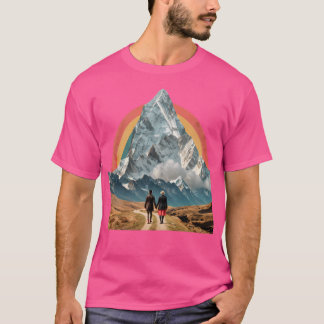 Camiseta Casal De Design De Arte De Muro De Colagem Nas Mon