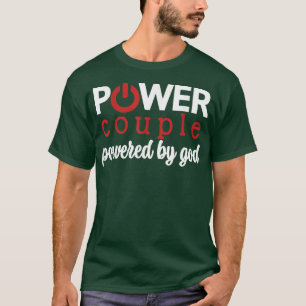 Camiseta Casal de energia, acionado por Deus, Casal de ener