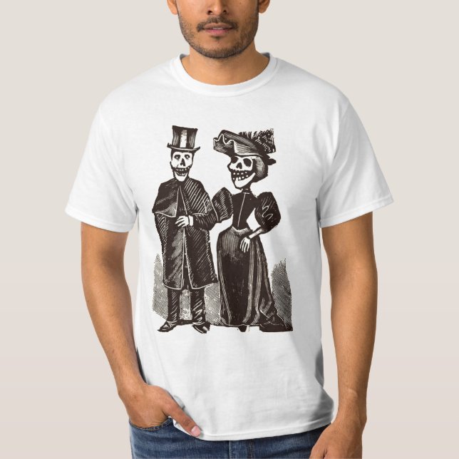 Camiseta Casal de esqueleto (Frente)