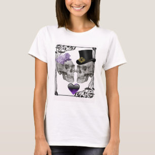 Camiseta Casal de esqueleto gótico