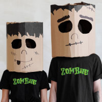 Casal de Família no Halloween Fantasia de Zumbi Zo