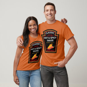 Camiseta Casal de Figurino de Molho de Chili Moli Moli Quen
