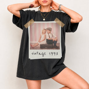 Camiseta Casal de Foto Vintage Personalizada Aniversário 90