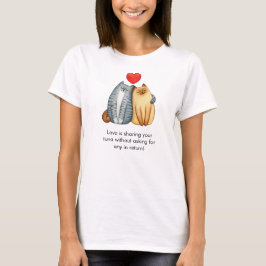 Camiseta Casal De Gato Amadurece Feliz dia de os namorados