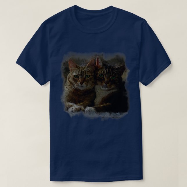 Camiseta Casal de gatos (Frente do Design)