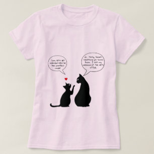 Camiseta Casal de gatos falando sobre casamento T-Shirt