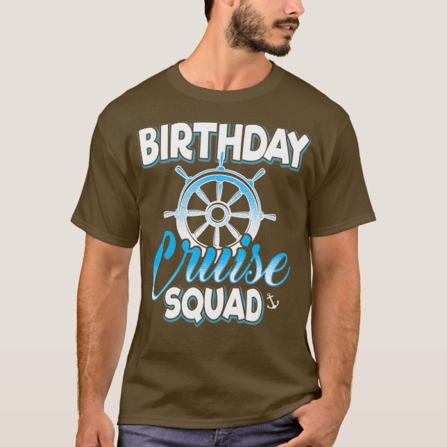 Camiseta Casal de Grupo de Viagem de Férias do Cruise Birth (Frente)