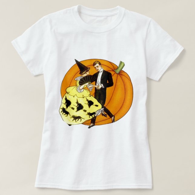 Camiseta Casal de Halloween dançante (Frente do Design)