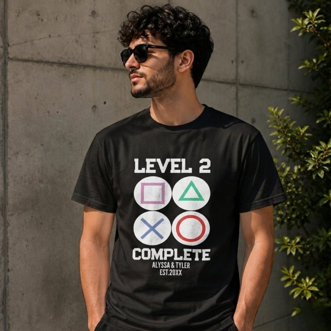 Camiseta Casal de Jogadores Completo Nível 2 Combinando (Criador carregado)
