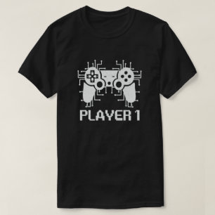 Camiseta Casal de Jogadores Jogador 1 Jogador 2