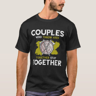 Camiseta Casal de Lançamento de Machado Juntos Lançador de