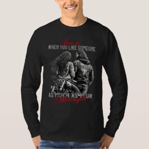 Camiseta Casal De Motociclistas O Amor De Motocicleta é Qua
