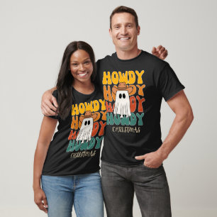 Camiseta Casal de Natal Retro Howdy
