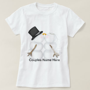 Camiseta Casal de Neve Adorável
