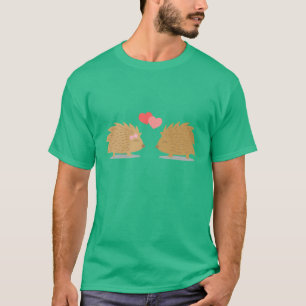 Camiseta Casal de ouriços fofos apaixonados