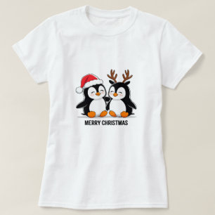 Camiseta Casal de Pinguins Natalinos – Festa de Fim de Ano