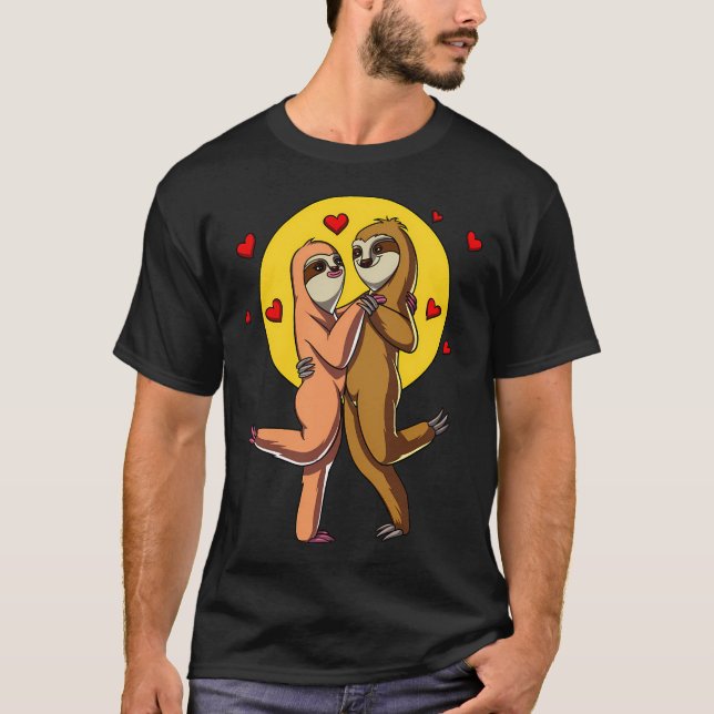 Camiseta Casal de Preguiças Fofo (Frente)