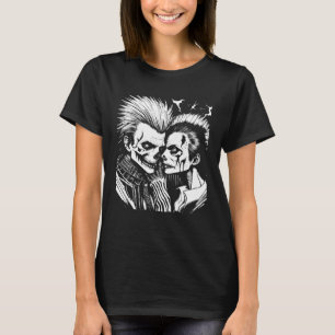 Camiseta Casal de Punk de Terror Morte de Metal Oculto Rock