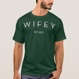 Camiseta Casal de recem casados de Correspondência WIFEY ES