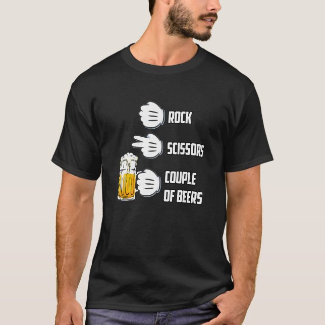 Camiseta Casal De Tesouras De Cerveja (Frente)