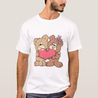 Camiseta casal de ursinho de namorados bonito