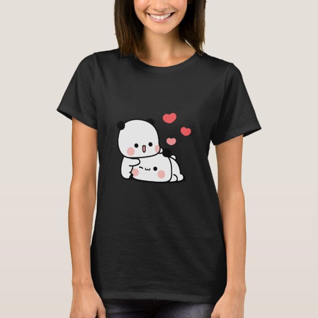 Camiseta Casal de urso Panda, bubu e abraços dudu (Frente)
