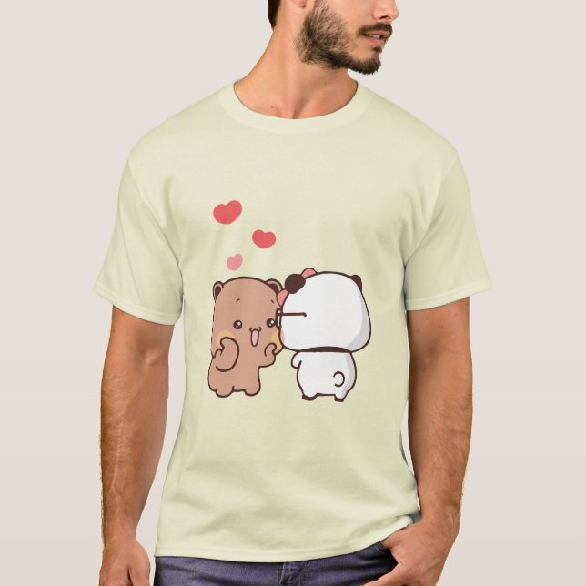 Camiseta Casal de urso Panda, bubu e abraços dudu (Frente)