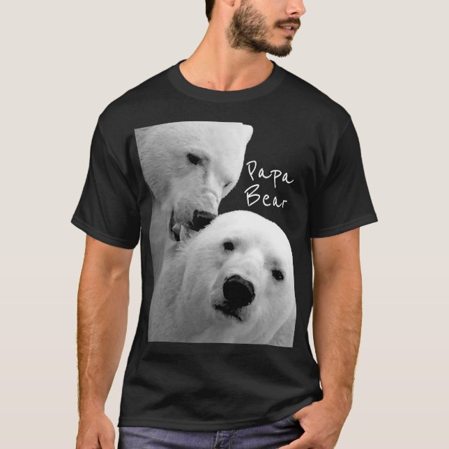 Camiseta Casal de Urso Polar Ártico Adora Paixão (Frente)
