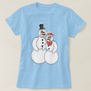 Camiseta Casal do boneco de neve
