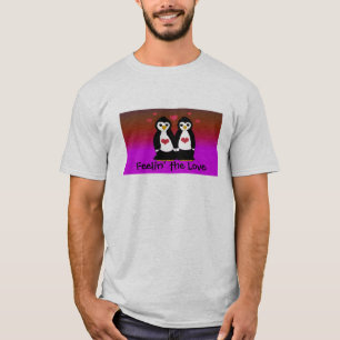Camiseta Casal do pinguim com corações