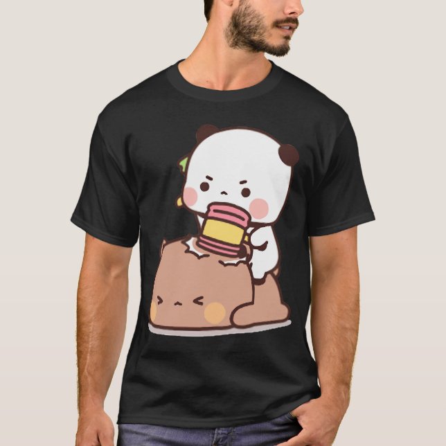 Camiseta Casal Do Urso De Panda E Brownie (Frente)