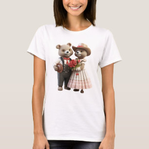 Camiseta Casal do urso feliz