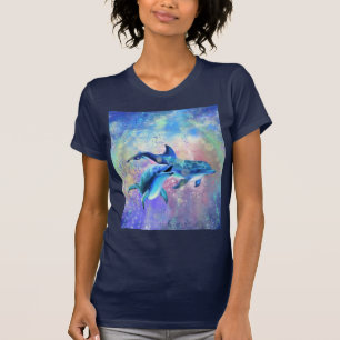 Camiseta Casal Dolphin T-Shirt Happy Family