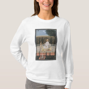 Camiseta Casal em um terraço em um jardim