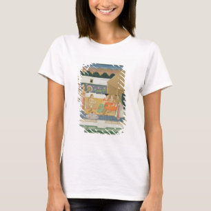 Camiseta Casal em um terraço no por do sol, do Cliv pequen