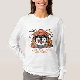 Camiseta Casal Fantasma Cozy Halloween